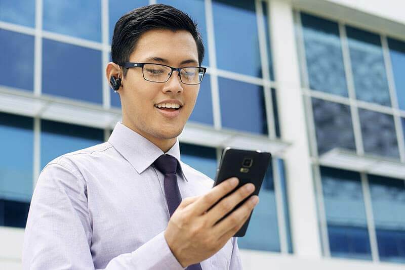 person using Microsoft Teams audio conferencing